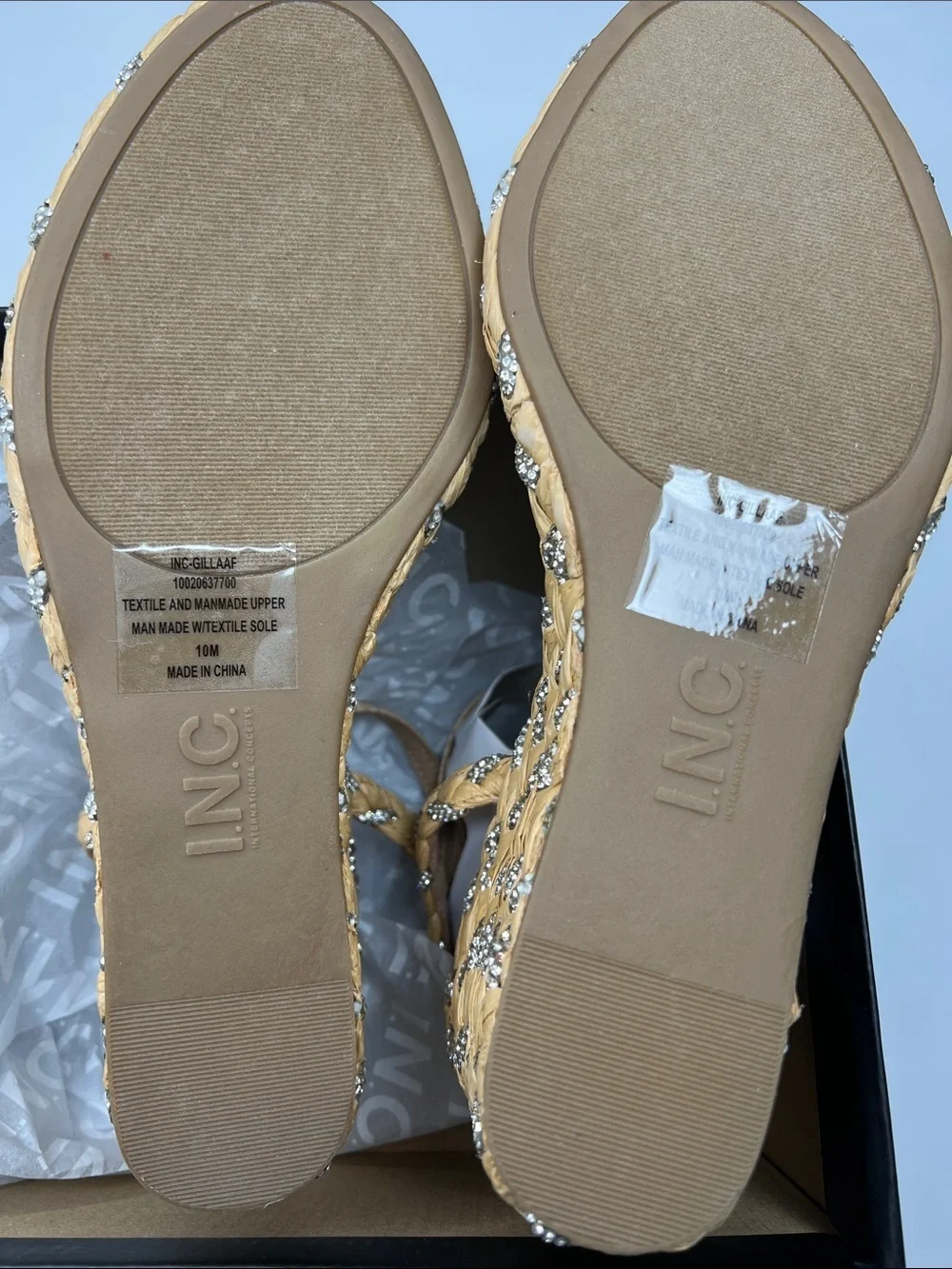I.N.C. International Concepts Women's Gillaa Espadrille Wedge Sandals Size 10M